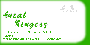 antal mingesz business card